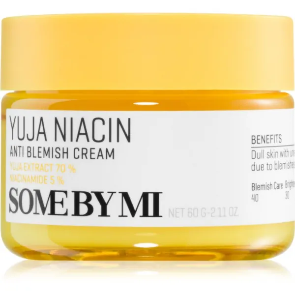 Some By Mi Yuja Niacin Anti Blemish Cream hydratačný a rozjasňujúci pleťový krém pre pleť s hyperpigmentáciou 60 g