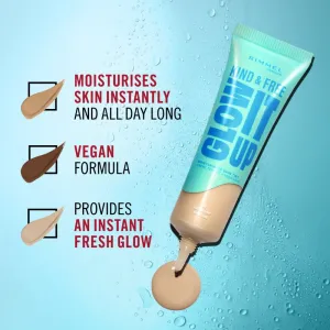 Rimmel Kind & Free Glow It Up ľahký hydratačný make-up odtieň 601 Soft Chocolate 30 ml
