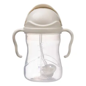 Hrnček so slamkou - béžový 240 ml