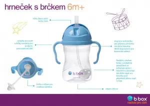 Hrnček so slamkou - kobaltovomodrý 240 ml
