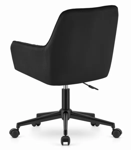 Otočná stolička ROXY zamatová čierna