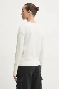 Sveter s prímesou hodvábu Guess Jeans béžová farba, tenký, W4BR84 Z3HO2