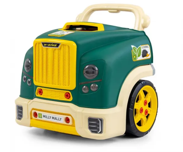 Realistický model prednej časti auta s otváracou kapotou Milly Mally N-GINE green