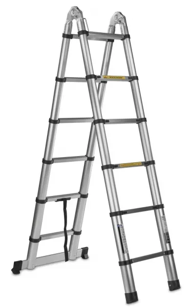 Hliníkový kĺbový teleskopický rebrík 3,8 m
