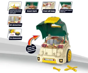 Realistický model prednej časti auta s otváracou kapotou Milly Mally N-GINE green