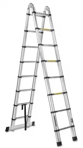 Hliníkový kĺbový teleskopický rebrík 5 m