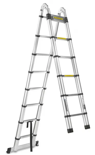 Hliníkový kĺbový teleskopický rebrík 5 m