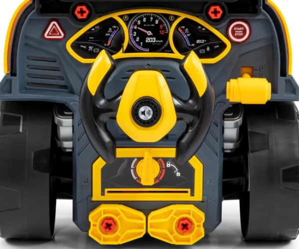 Realistický model prednej časti auta s otváracou kapotou Milly Mally N-GINE yellow