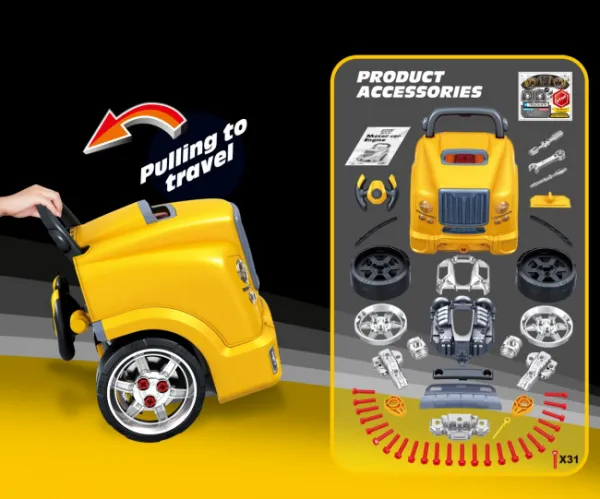 Realistický model prednej časti auta s otváracou kapotou Milly Mally N-GINE yellow