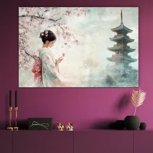 Drevený obraz - Japonská sakura