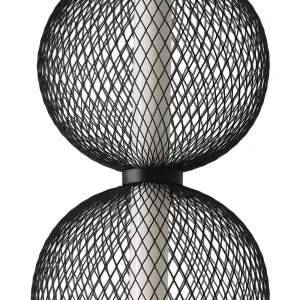 Závesná lampa PUMA s drôteným tienidlom a guľovými tienidlami 14 x 38 cm – dizajnové LED osvetlenie obývačky 3000K