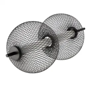 Závesná lampa PUMA s drôteným tienidlom a guľovými tienidlami 14 x 38 cm – dizajnové LED osvetlenie obývačky 3000K