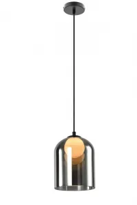Závesná sklenená lampa KLEA – s grafitovým a matným tienidlom – moderná stolová lampa do obývačky G9 LED