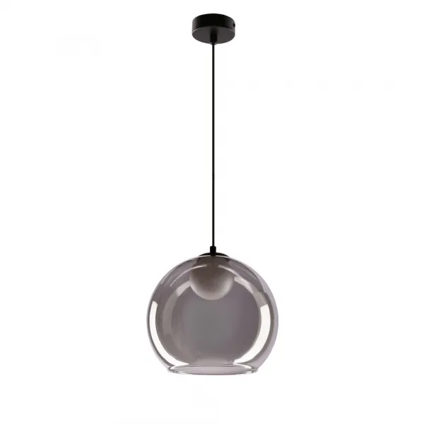 Stropná lampa Brin čierna 1x15W G9 dymová s bielym tienidlom