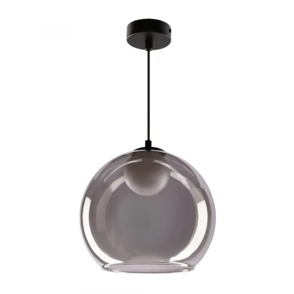 Stropná lampa Brin čierna 1x15W G9 dymová s bielym tienidlom