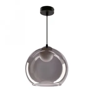 Stropná lampa Brin čierna 1x15W G9 dymová s bielym tienidlom