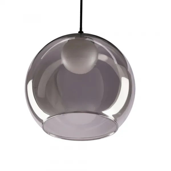 Stropná lampa Brin čierna 1x15W G9 dymová s bielym tienidlom