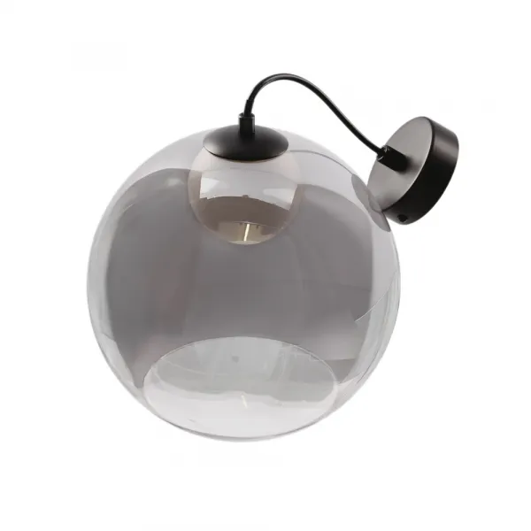 Stropná lampa Brin čierna 1x15W G9 dymová s bielym tienidlom