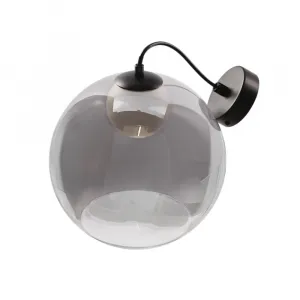 Stropná lampa Brin čierna 1x15W G9 dymová s bielym tienidlom