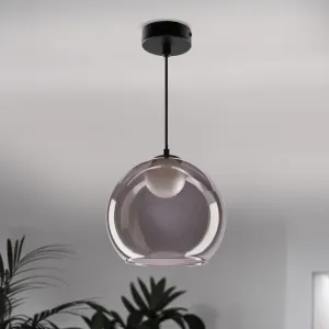 Stropná lampa Brin čierna 1x15W G9 dymová s bielym tienidlom