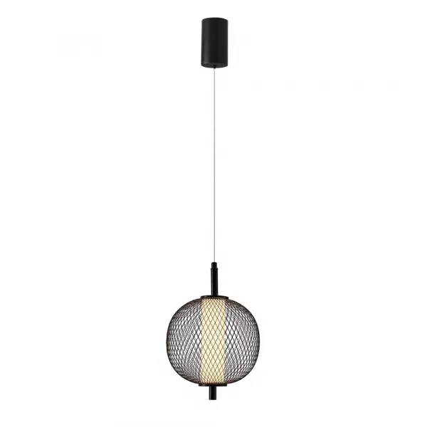 Závesná lampa PUMA s drôteným tienidlom s priemerom 20 cm – dizajnová lampa do obývačky, LED 3000K