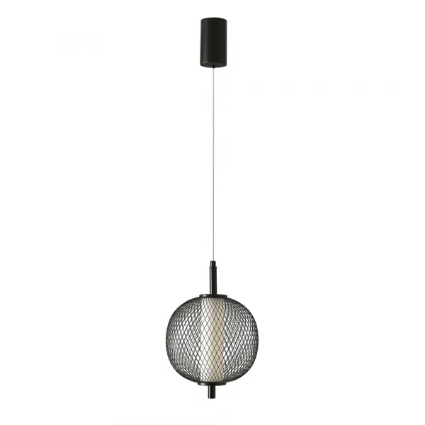 Závesná lampa PUMA s drôteným tienidlom s priemerom 20 cm – dizajnová lampa do obývačky, LED 3000K