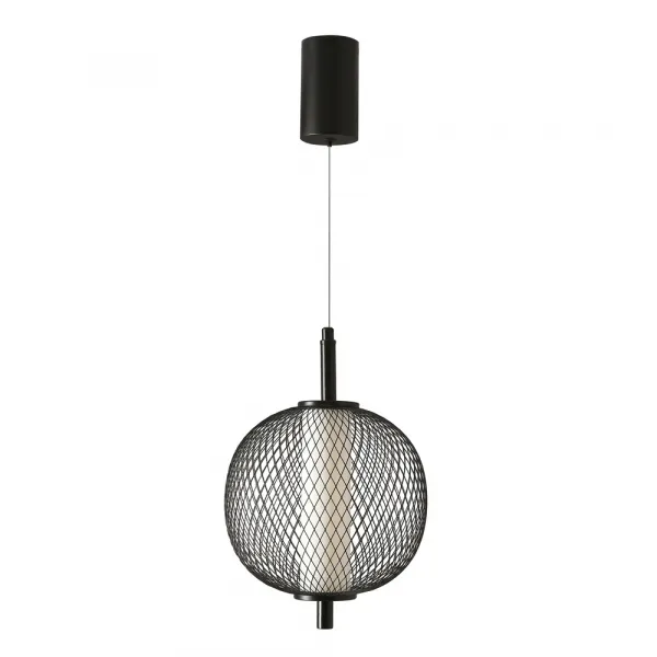 Závesná lampa PUMA s drôteným tienidlom s priemerom 20 cm – dizajnová lampa do obývačky, LED 3000K