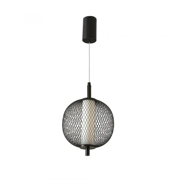 Závesná lampa PUMA s drôteným tienidlom s priemerom 20 cm – dizajnová lampa do obývačky, LED 3000K