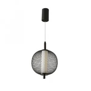 Závesná lampa PUMA s drôteným tienidlom s priemerom 20 cm – dizajnová lampa do obývačky, LED 3000K