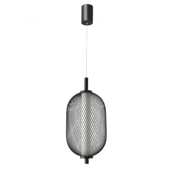 Závesná lampa PUMA s drôteným tienidlom 15 x 30 cm – dizajnová stolová LED lampa 3000K