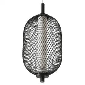 Závesná lampa PUMA s drôteným tienidlom 15 x 30 cm – dizajnová stolová LED lampa 3000K