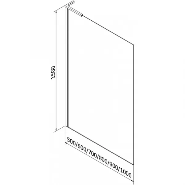 MEXEN/S - Next L vaňová zástena FIX 100 x 150, grafit, grafit metal 895-100-000-03-40-95