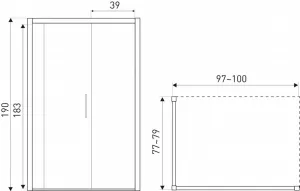 KERRA - Kabína sprchová Silves 100x80 (bez vaničky) 5907548112989