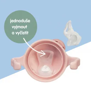 Hrnček s náustkom 4m+ - svetloružový 240 ml