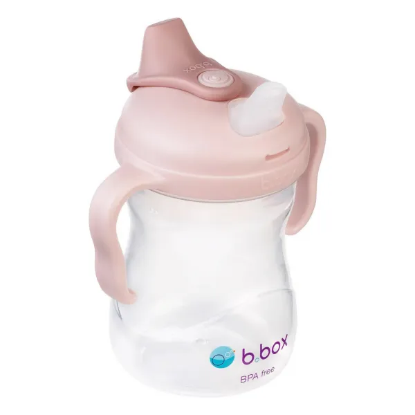 Hrnček s náustkom 4m+ - svetloružový 240 ml