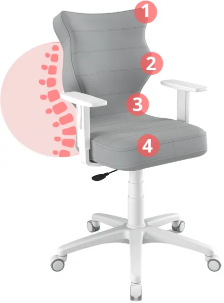 ENTELO Detská stolička DUO White 5, Velvet 03