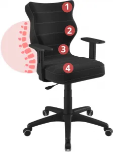 ENTELO Detská stolička DUO Black 5, čierna Velvet 17