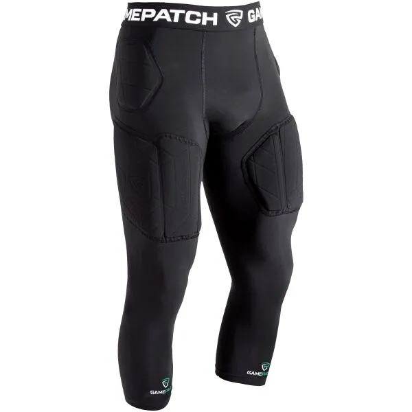 GAMEPATCH PADDED 3/4 TIGHTS PRO+ Kompresné unisex legíny, čierna, veľkosť