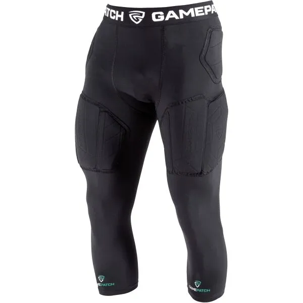 GAMEPATCH PADDED 3/4 TIGHTS PRO+ Kompresné unisex legíny, čierna, veľkosť