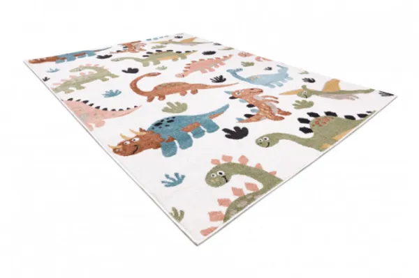 Detský koberec FUN Dino dinosaury krémový