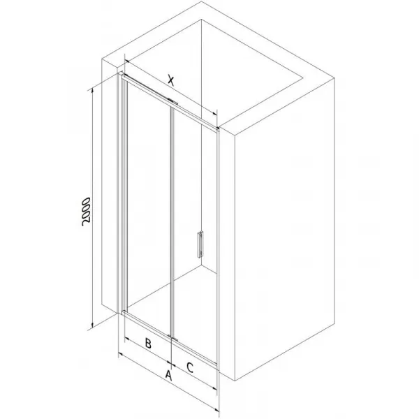 MEXEN - Exo skladacie sprchové dvere 70, transparent, chróm 816-070-000-01-00