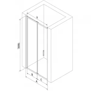 MEXEN - Exo skladacie sprchové dvere 70, transparent, chróm 816-070-000-01-00