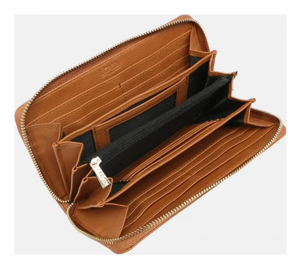 L.CREDI Filippa Wallet L Cognac