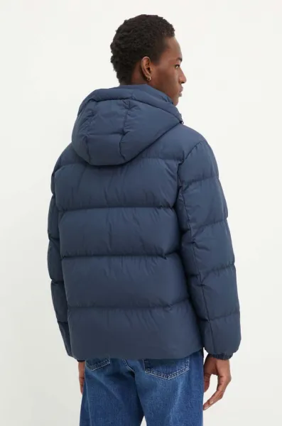 Páperová bunda Tommy Jeans pánska, tmavomodrá farba, zimná, oversize, DM0DM19786