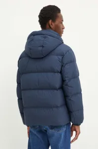 Páperová bunda Tommy Jeans pánska, tmavomodrá farba, zimná, oversize, DM0DM19786