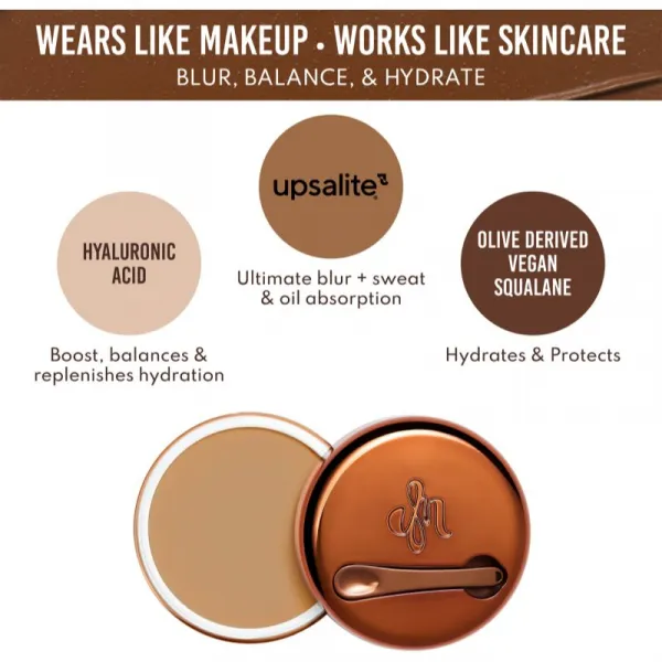 Danessa Myricks Beauty Yummy Skin Blurring Balm Powder kompaktný krémový make-up odtieň 4.5 - Medium with Cool Undertones 18 g
