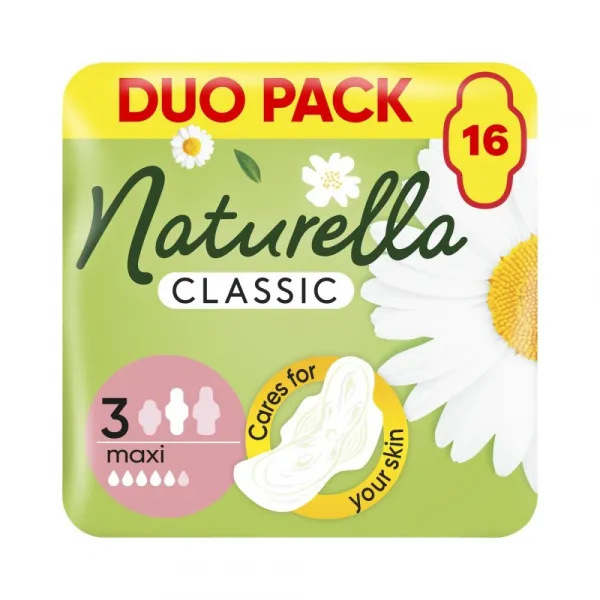 Naturella Classic Maxi Veľkosť 3 Vložky S Krídelkami, 16 ks