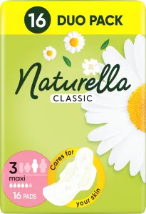 Naturella Classic Maxi Veľkosť 3 Vložky S Krídelkami, 16 ks