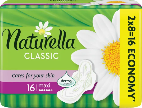 Naturella Classic Maxi Veľkosť 3 Vložky S Krídelkami, 16 ks