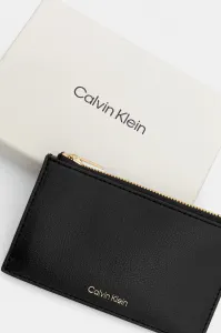 Calvin Klein FOIL LOGO TOP ZIP CARDCASE Dámska peňaženka, čierna, veľkosť